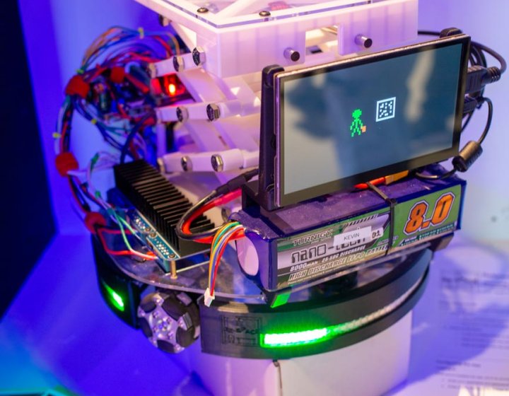 Robotics with screen at Falmouth University Games Expo