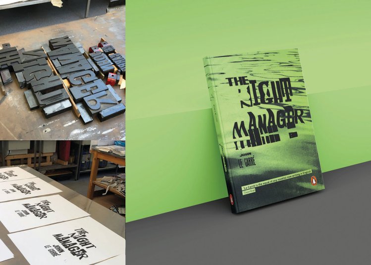 Book cover design and letter press letters