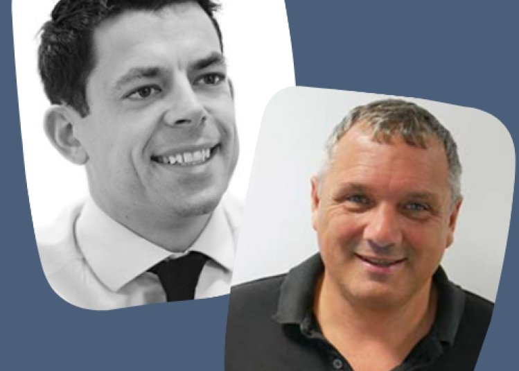 Image of Matthew Burton and Dr Greg Borne for news header