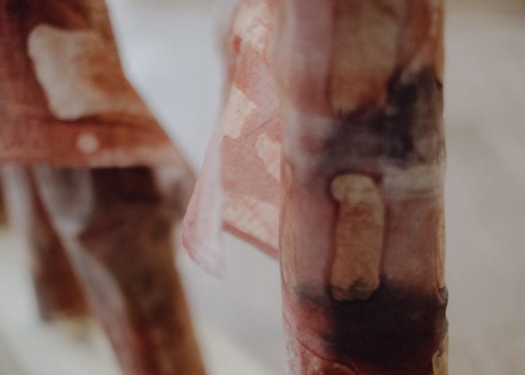 Light red textiles