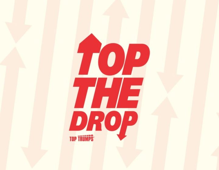 'Top the Drop' is overlayed on a white background