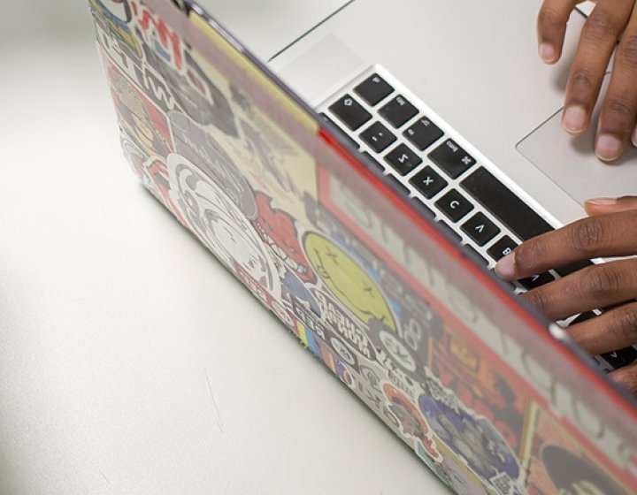 Person on a laptop