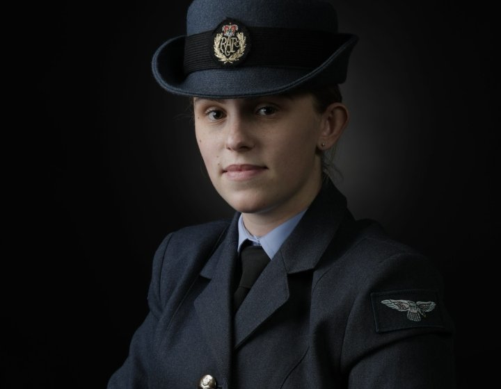 A woman in RAF uniform
