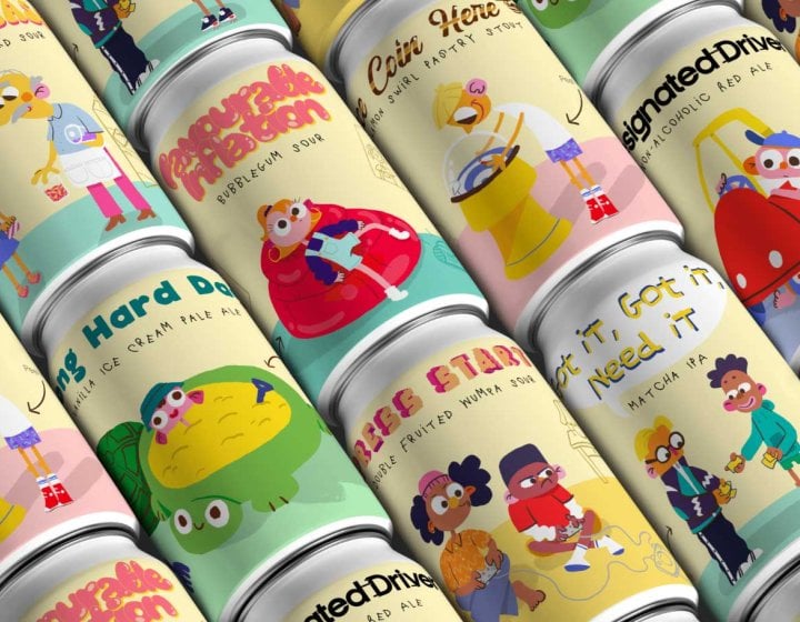 Beer can labels 