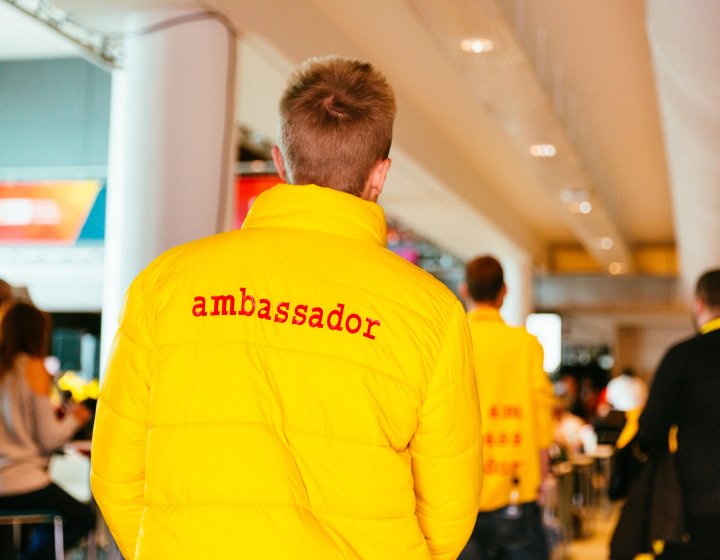 Open Day ambassadors on campus