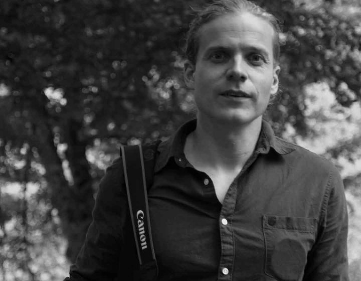 Student Ola Røyseland with a camera