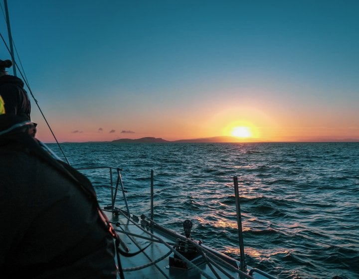 Student sailing