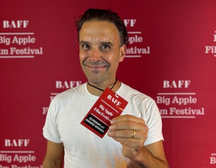 A man at a film premiere