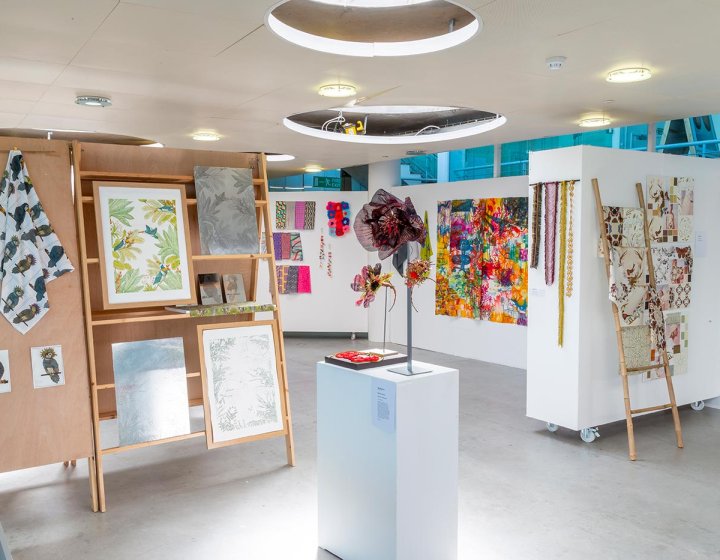 Degree show exhibition of Textile Design student work