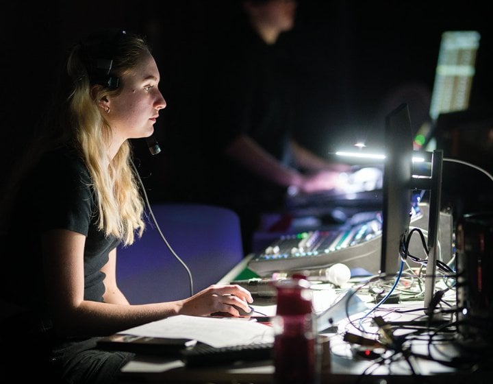 Student working at computer