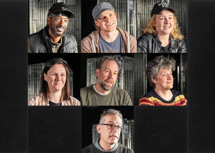 7 headshots of film and television students and staff