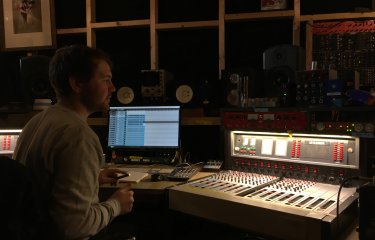 Creative Music Technology student Jack O’Hea in the studio