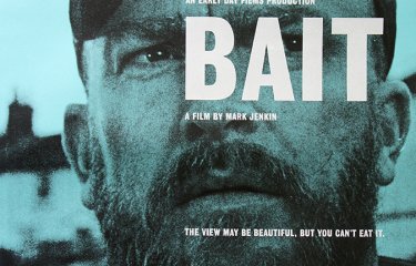 Man on poster for film, BAIT