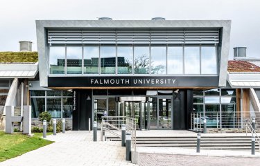 Front of Creative Bridge Building at Penryn Campus