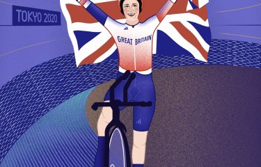Illustration of Dame Sarah Storey