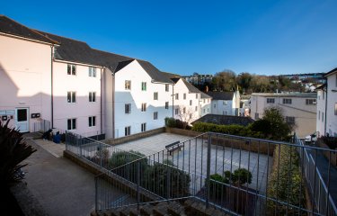 Exterior of Tuke House halls of residence – shared courtyard