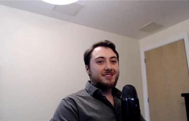 Jack Williams live streaming to Games Academy students