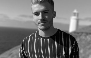 Black and white image of Jake Morley