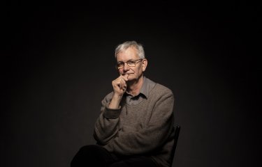 Photographer Martin Parr in the studio