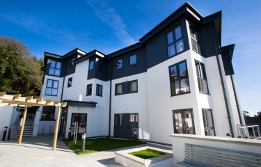 Exterior view of Packsaddle student accommodation at Falmouth University