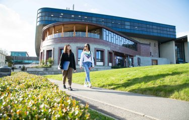 Students walking away from the Stannary