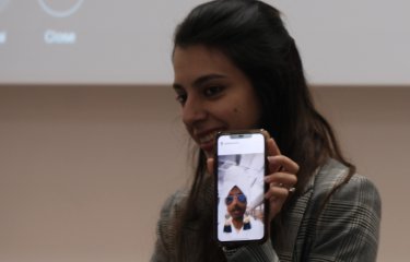 Sumaiya Omar speaking with Yusuf Omar joining the session on Snapchat