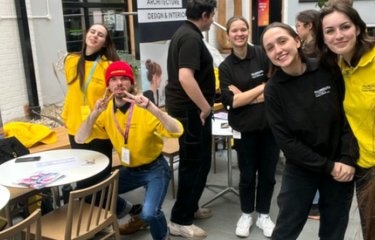 Student ambassadors during an Open Day