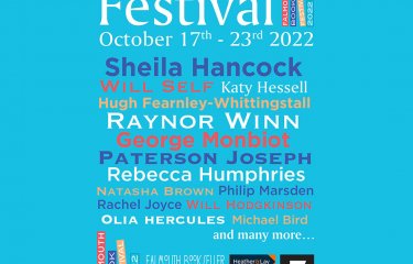 Falmouth Book Festival poster with schedule for 2022
