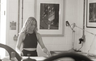 Neve Clarke in the studio