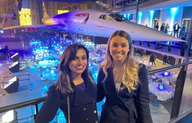 Data Duopoly's Tanuvi and Erin at the Tech South West Awards 2022
