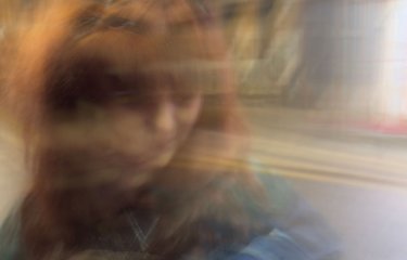 A blurred image of a person