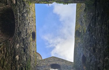 The inside of an old tin mine in Cornwall