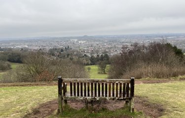 A bench in a park in Birmingham