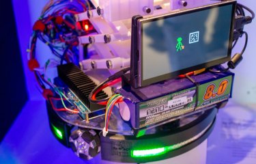 Robotics with screen at Falmouth University Games Expo