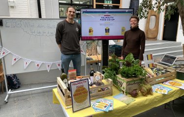 Stall at Falmouth University's Fairtrade Fortnight event