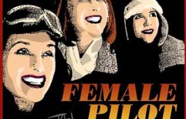 An illustration of three women with the text 'Female Pilot Club' underneath