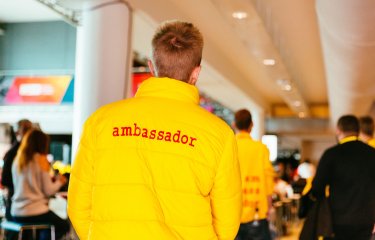 Open Day ambassadors on campus