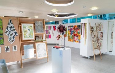Degree show exhibition of Textile Design student work