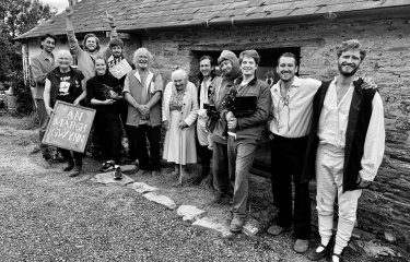 Team photo on the set of Trengellick Rising by Guy Potter