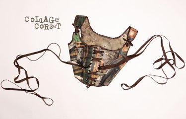 Collage corset created by Textile Design student Zahra Jelassi