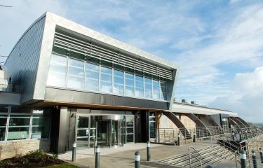 Exterior building of the Creative Bridge on Penryn Campus