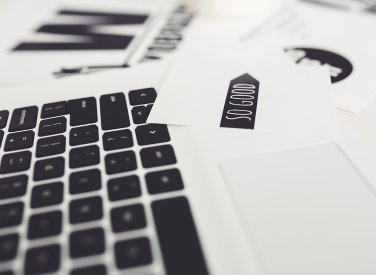 Close up of a laptop keyboard.