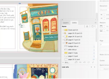 Indesign file of a children's book spread