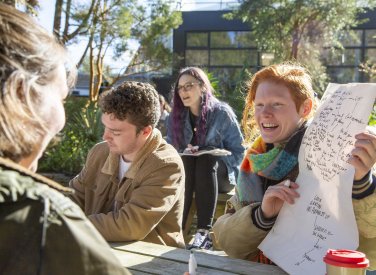 Creative Writing MA students working outside