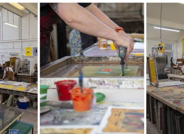 Screen Print short course at Falmouth University