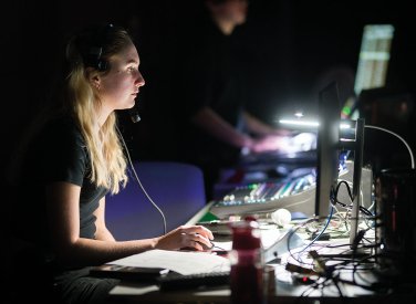 Student working at computer