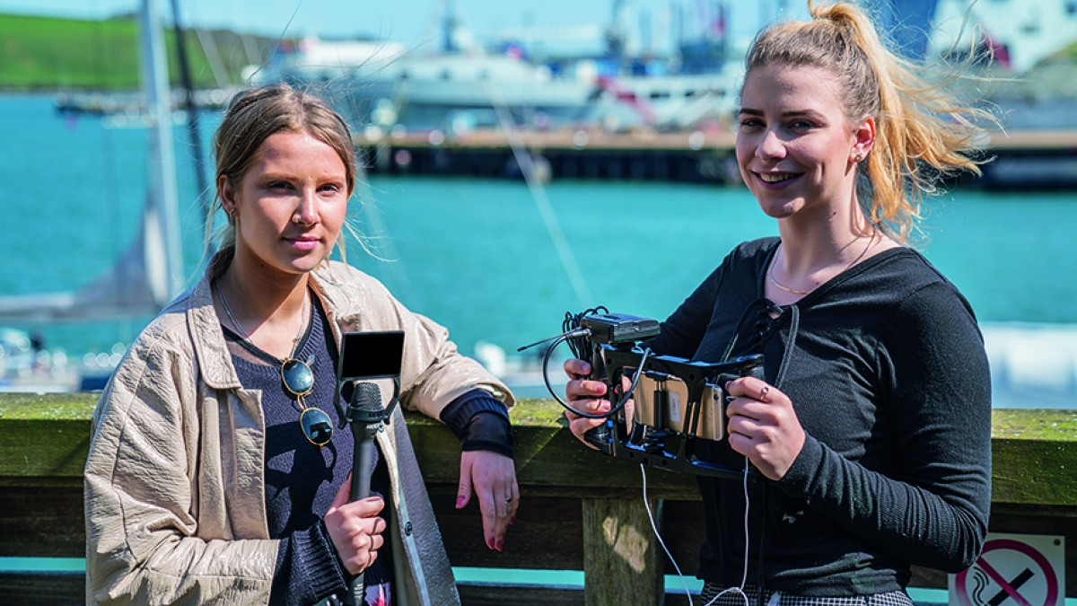 Sports Journalism Students at Falmouth Harbour Sports Journalism Students at Falmouth Harbour