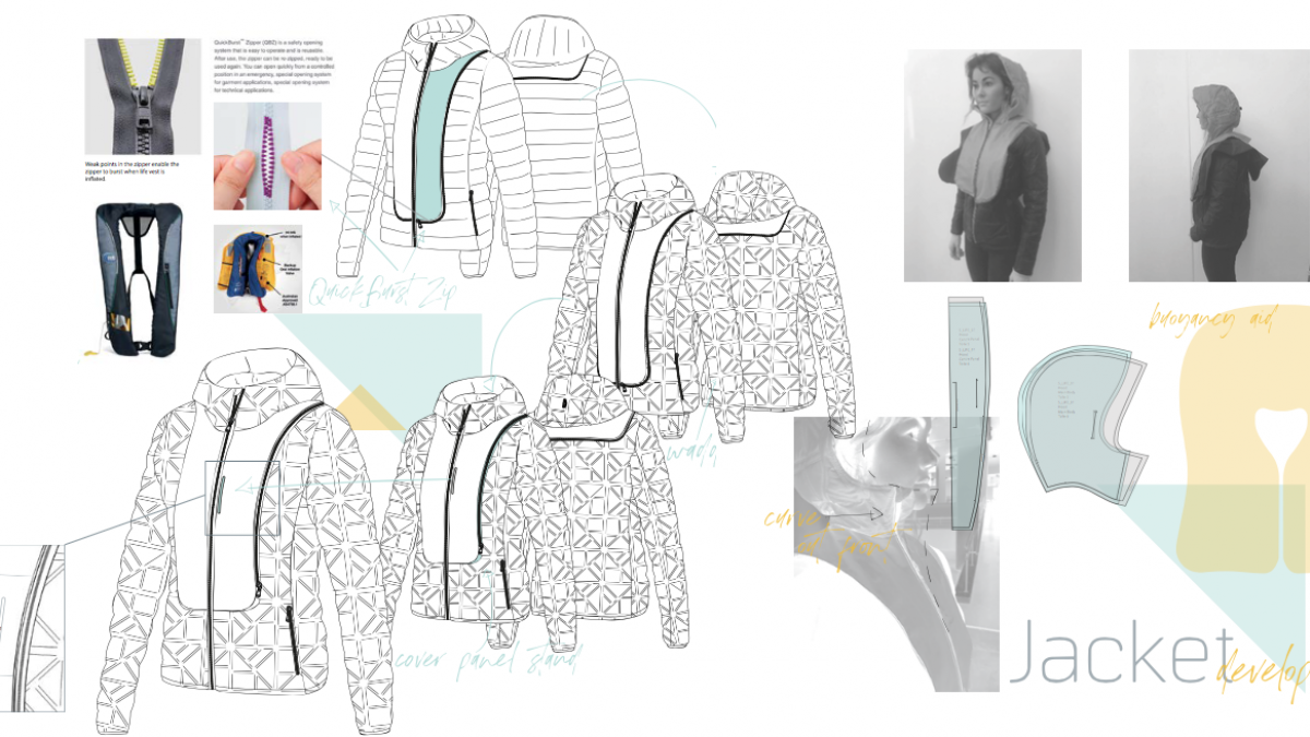 Sportswear Design Student's Work by Niama Rice illustrations and photographs of Sportswear Design design student's work in progress