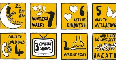 Illustration of 12 days of wellbeing