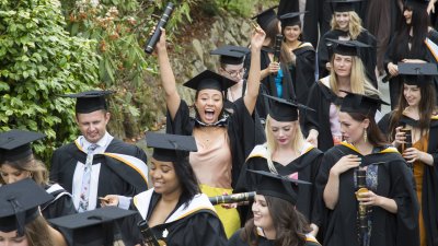 students graduating